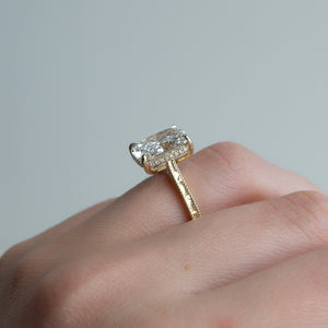 The Elizabeth Set With A Elongated Cushion Moissanite