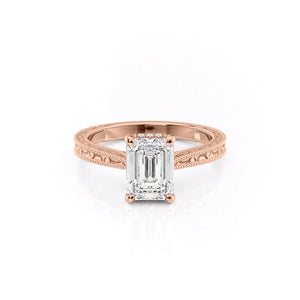 The Elizabeth Set With A 2.5 Carat Emerald Lab Diamond