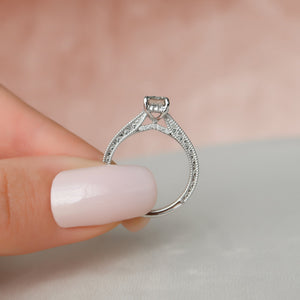 The Elizabeth Set With A 3 Carat Emerald Lab Diamond