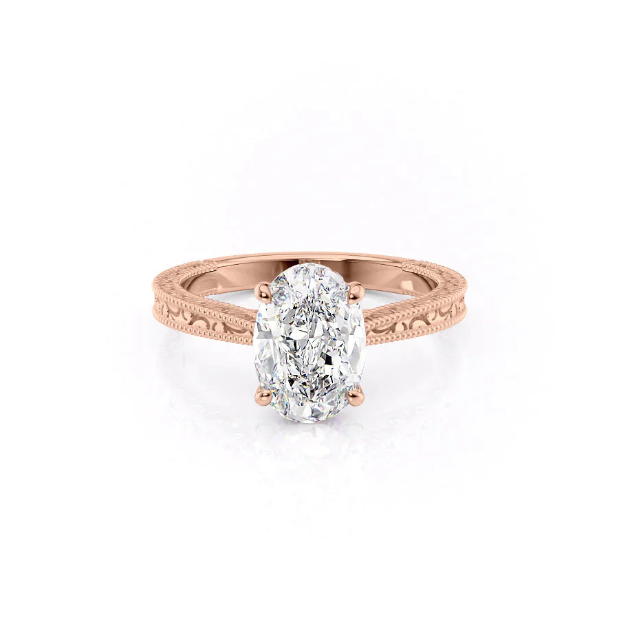 The Elizabeth Set With A 2.5 Carat Oval Lab Diamond