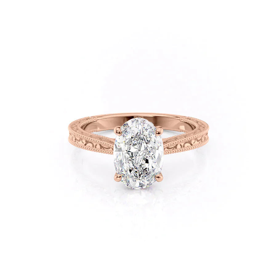 The Elizabeth Set With A 1.5 Carat Oval Lab Diamond