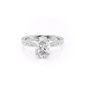 The Elizabeth Set With A 3 Carat Oval Lab Diamond
