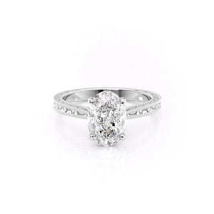 The Elizabeth Set With A 2 Carat Oval Lab Diamond