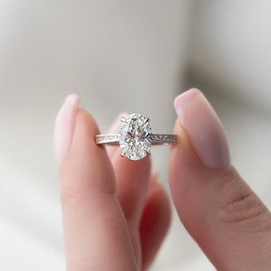 The Elizabeth Set With A 2.5 Carat Oval Lab Diamond