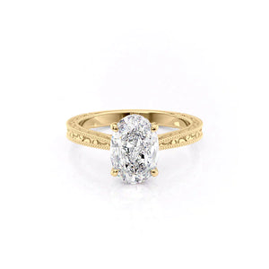 The Elizabeth Set With A 2 Carat Oval Lab Diamond