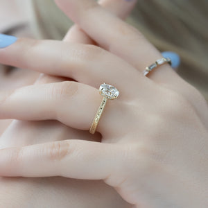 The Elizabeth Set With A 2 Carat Oval Lab Diamond