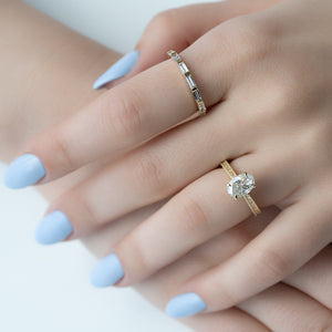 The Elizabeth Set With A 2 Carat Oval Lab Diamond