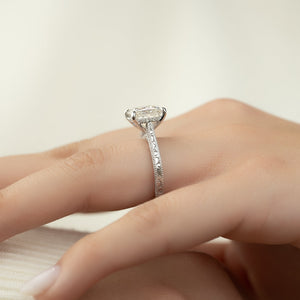 The Elizabeth Set With A 1 Carat Princess Lab Diamond