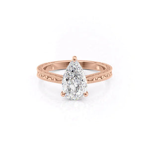 The Elizabeth Set With A 1.5 Carat Pear Lab Diamond