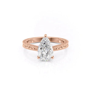 The Elizabeth Set With A Pear Moissanite