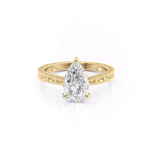 The Elizabeth Set With A 1.5 Carat Pear Lab Diamond