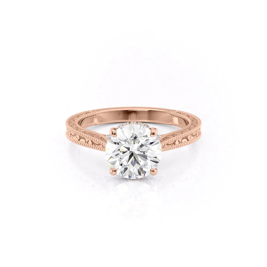 The Elizabeth Set With A 3 Carat Round Lab Diamond