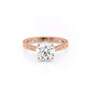 The Elizabeth Set With A 3 Carat Round Lab Diamond