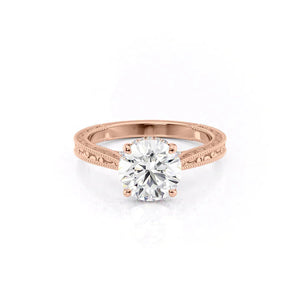 The Elizabeth Set With A 1 Carat Round Moissanite