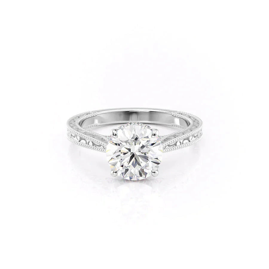 The Elizabeth Set With A 1.5 Carat Round Lab Diamond