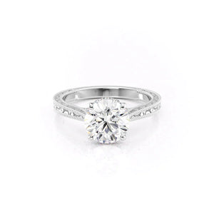 The Elizabeth Set With A 1.5 Carat Round Lab Diamond