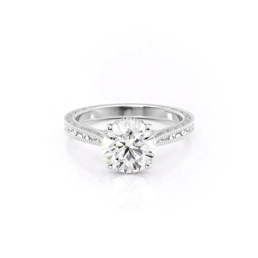 The Elizabeth Set With A 1.5 Carat Round Lab Diamond
