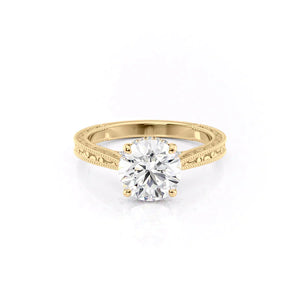 The Elizabeth Set With A 2.5 Carat Round Lab Diamond