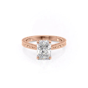 The Elizabeth Set With A 2.5 Carat Radiant Lab Diamond