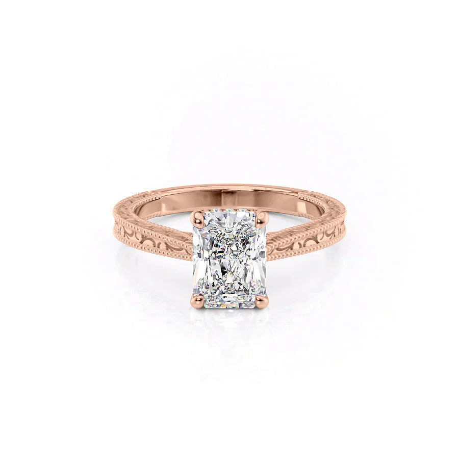 The Elizabeth Set With A 3 Carat Radiant Lab Diamond