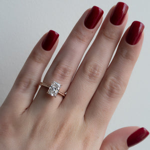 The Elizabeth Set With A 1 Carat Radiant Lab Diamond