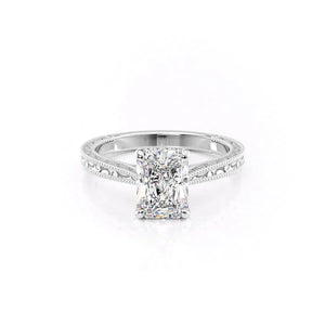 The Elizabeth Set With A 3 Carat Radiant Lab Diamond