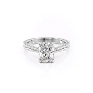 The Elizabeth Set With A 1 Carat Radiant Moissanite