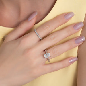 The Elizabeth Set With A 3 Carat Radiant Lab Diamond