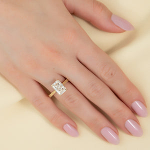 The Elizabeth Set With A 3 Carat Radiant Lab Diamond