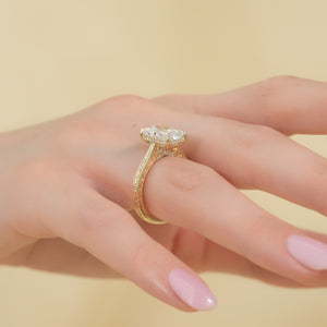 The Elizabeth Set With A 3 Carat Radiant Lab Diamond