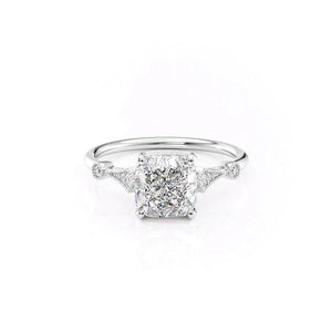 The Amber Set With A 1.5 Carat Cushion Lab Diamond