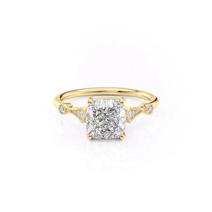The Amber Set With A 1.5 Carat Cushion Lab Diamond