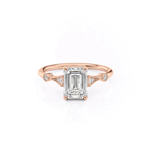 The Amber Set With A 3 Carat Emerald Lab Diamond