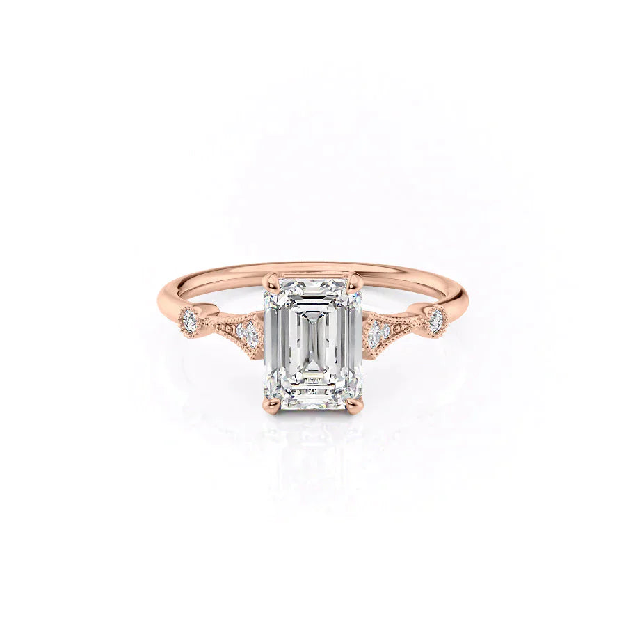 The Amber Set With A 1.5 Carat Emerald Lab Diamond