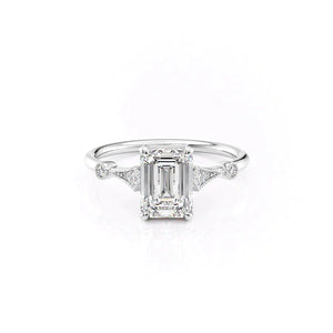 The Amber Set With A 3 Carat Emerald Lab Diamond