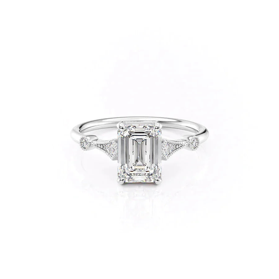 The Amber Set With A 1.5 Carat Emerald Lab Diamond