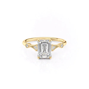 The Amber Set With A 1 Carat Emerald Lab Diamond
