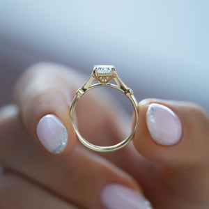 The Amber Set With A 3 Carat Emerald Lab Diamond