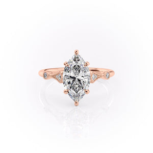 The Amber Set With A Marquise Moissanite