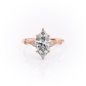 The Amber Set With A 2 Carat Marquise Lab Diamond