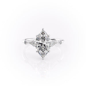 The Amber Set With A 1 Carat Marquise Lab Diamond