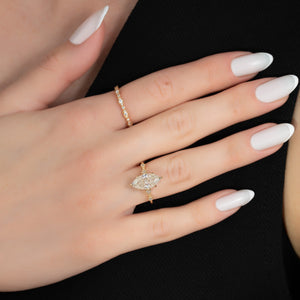 The Amber Set With A 2 Carat Marquise Lab Diamond