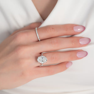 The Amber Set With A 2 Carat Oval Lab Diamond