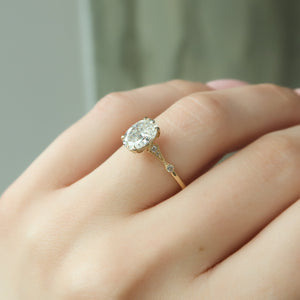 The Amber Set With A 3 Carat Oval Lab Diamond