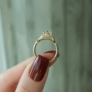 The Amber Set With A 2 Carat Pear Lab Diamond
