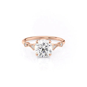 The Amber Set With A 1 Carat Round Moissanite
