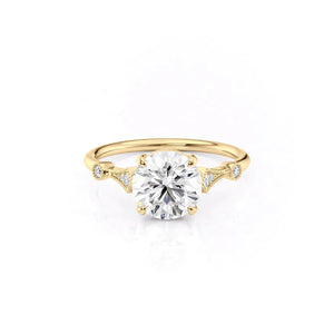 The Amber Set With A 1 Carat Round Moissanite
