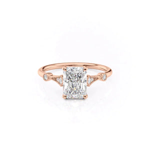 The Amber Set With A 2.5 Carat Radiant Lab Diamond