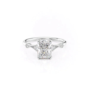 The Amber Set With A 1 Carat Radiant Lab Diamond