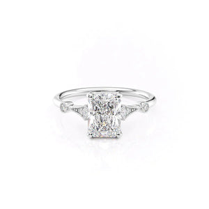 The Amber Set With A 1 Carat Radiant Moissanite